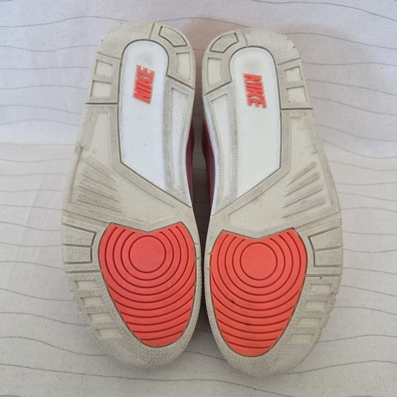 Air Jordan Womens Retro 3 Pink White Leather Sneakers Shoes CK9246-600 Size 8.5 - Picture 11 of 15